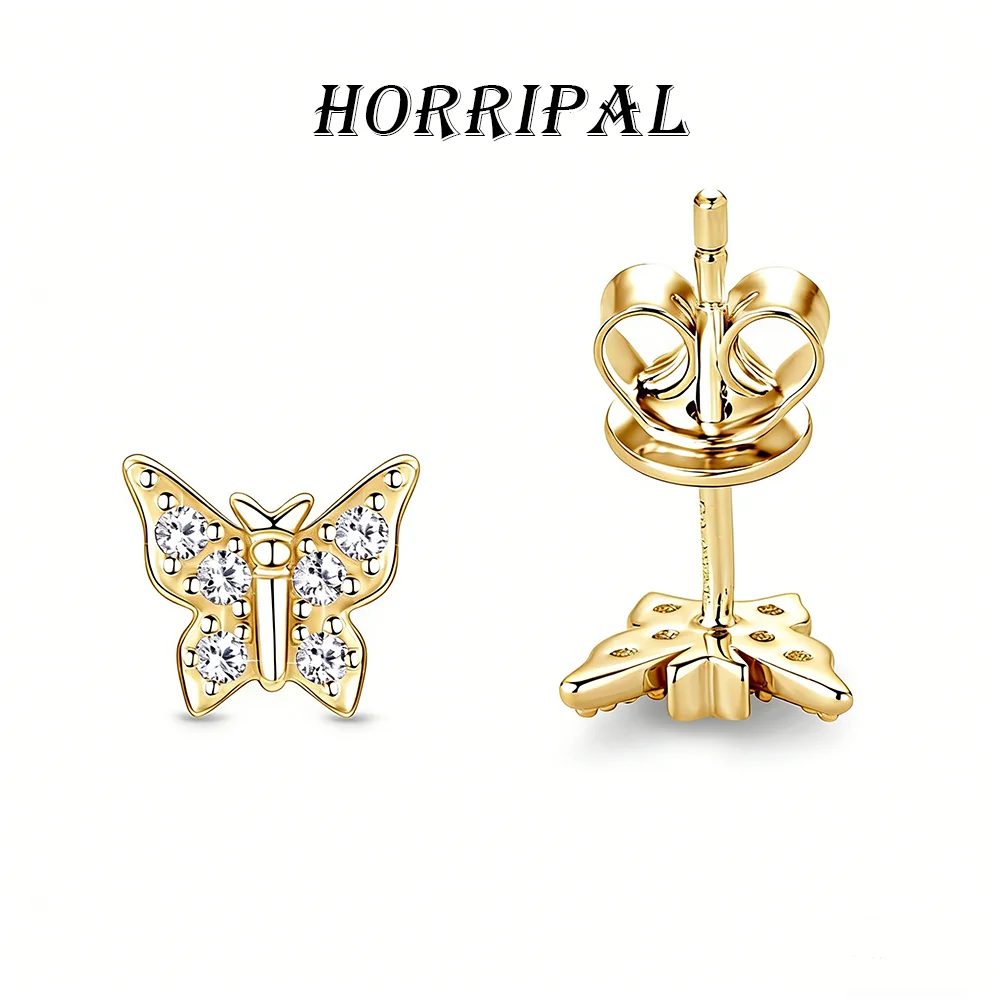 HORRIPAL D VVS1 Moissanite Butterfly Stud Earrings for Women 925 Sterling Silver GRA Waterproof Birthday Party Gift Fine Jewelry
HORRIPAL D VVS1 Moissanite Butterfly Stud Earrings for Women 925 Sterling Silver GRA Waterproof Birthday Party Gift Fine Jewelry