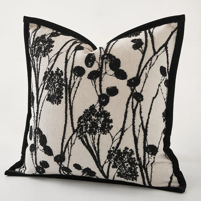 Italian Beige Black Light Luxury Cushion Cover Retro Chenille Dandelion Jacquard Pillow Cover Decorative Modern Throw Pillowslip
Italian Beige Black Light Luxury Cushion Cover Retro Chenille Dandelion Jacquard Pillow Cover Decorative Modern Throw Pillowslip