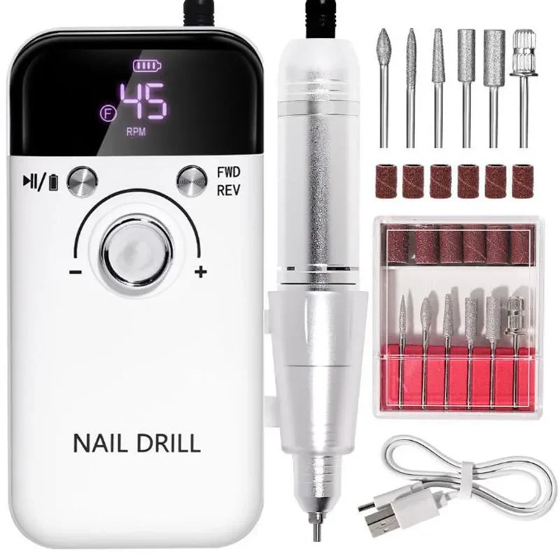 45000RPM Electric Nail Drill Machine Professional Nail Drills for Gel Nails Polish Rechargeable Portable Nail File Manicure Tool
45000RPM Electric Nail Drill Machine Professional Nail Drills for Gel Nails Polish Rechargeable Portable Nail File Manicure Tool