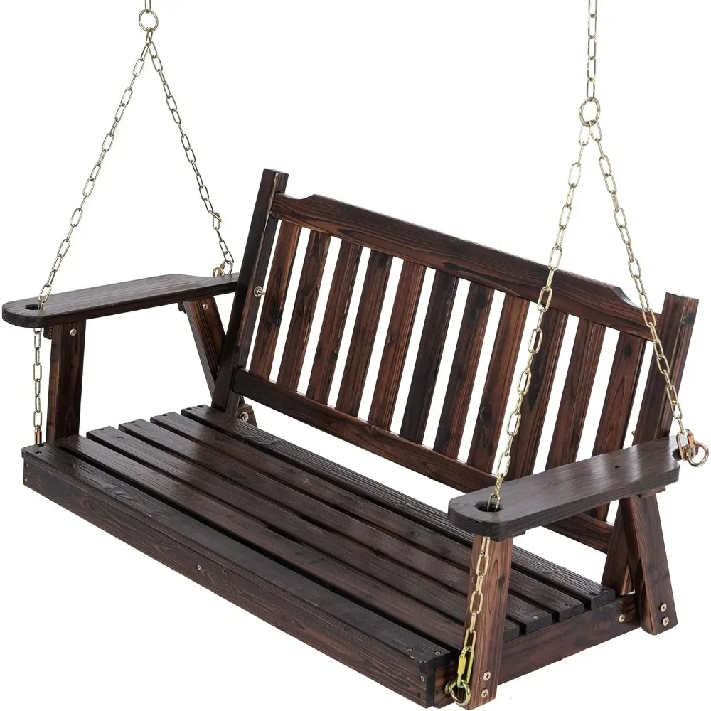 Wooden Porch Swing 2-Seater, Bench Swing with Hanging Chains, Heavy Duty 800 LBS, for Outdoor Patio Garden Yard,4 Ft
Wooden Porch Swing 2-Seater, Bench Swing with Hanging Chains, Heavy Duty 800 LBS, for Outdoor Patio Garden Yard,4 Ft