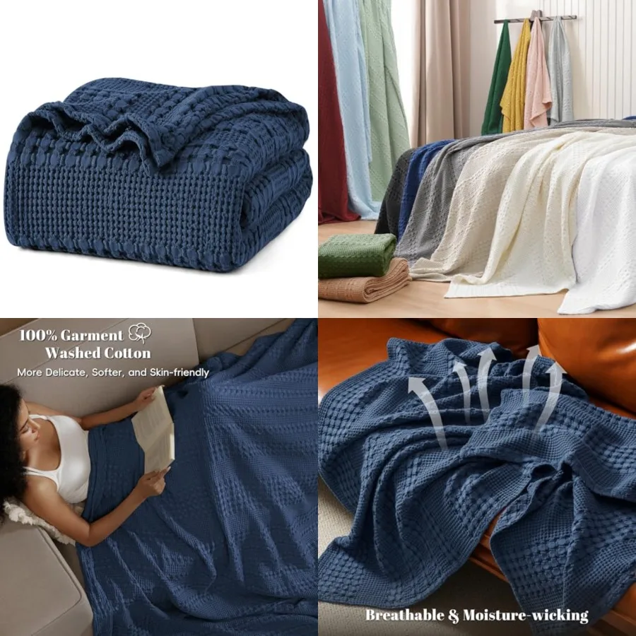 100 Cotton Waffle Weave Blanket Queen Size for Bed, Soft Lightweight Breathable for Spring and Summer, All-Season Comfort, Luxu
100 Cotton Waffle Weave Blanket Queen Size for Bed, Soft Lightweight Breathable for Spring and Summer, All-Season Comfort, Luxu
