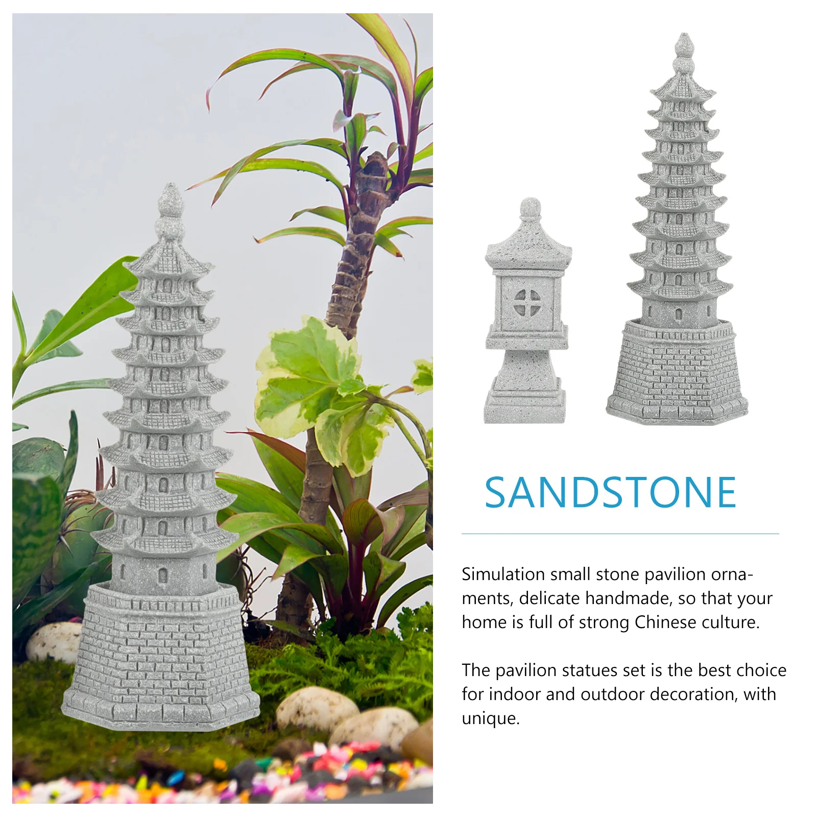 2Pcs Micro Pavilion Statue Miniature Garden Bonsai Decor Durable Sandstone Home Desktop Ornament Pagoda Statue Landscape Decor
2Pcs Micro Pavilion Statue Miniature Garden Bonsai Decor Durable Sandstone Home Desktop Ornament Pagoda Statue Landscape Decor