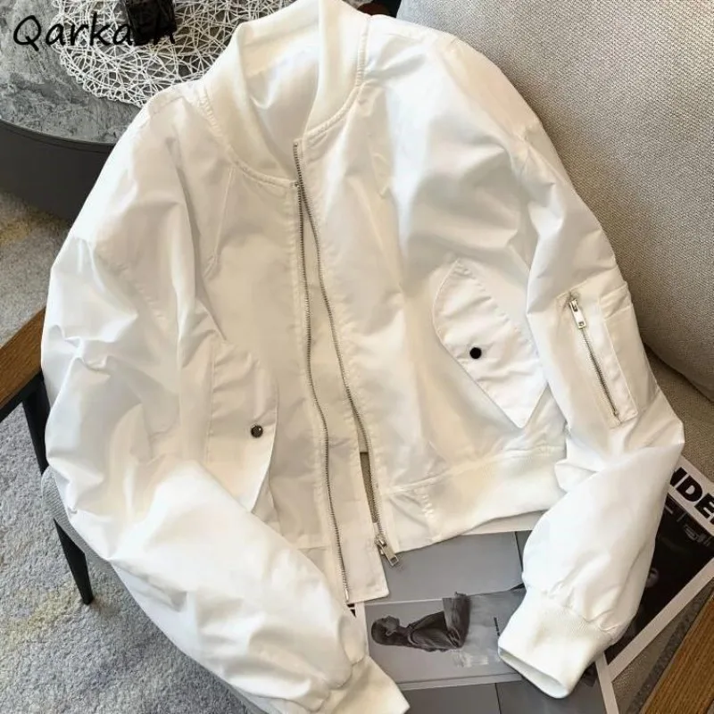 Куртки женские Pure Boyfriend Chic Свободные винтажные укороченные унисекс простые универсальные пальто Harajuku в американском стиле Популярные 
Куртки женские Pure Boyfriend Chic Свободные винтажные укороченные унисекс простые универсальные пальто Harajuku в американском стиле Популярные