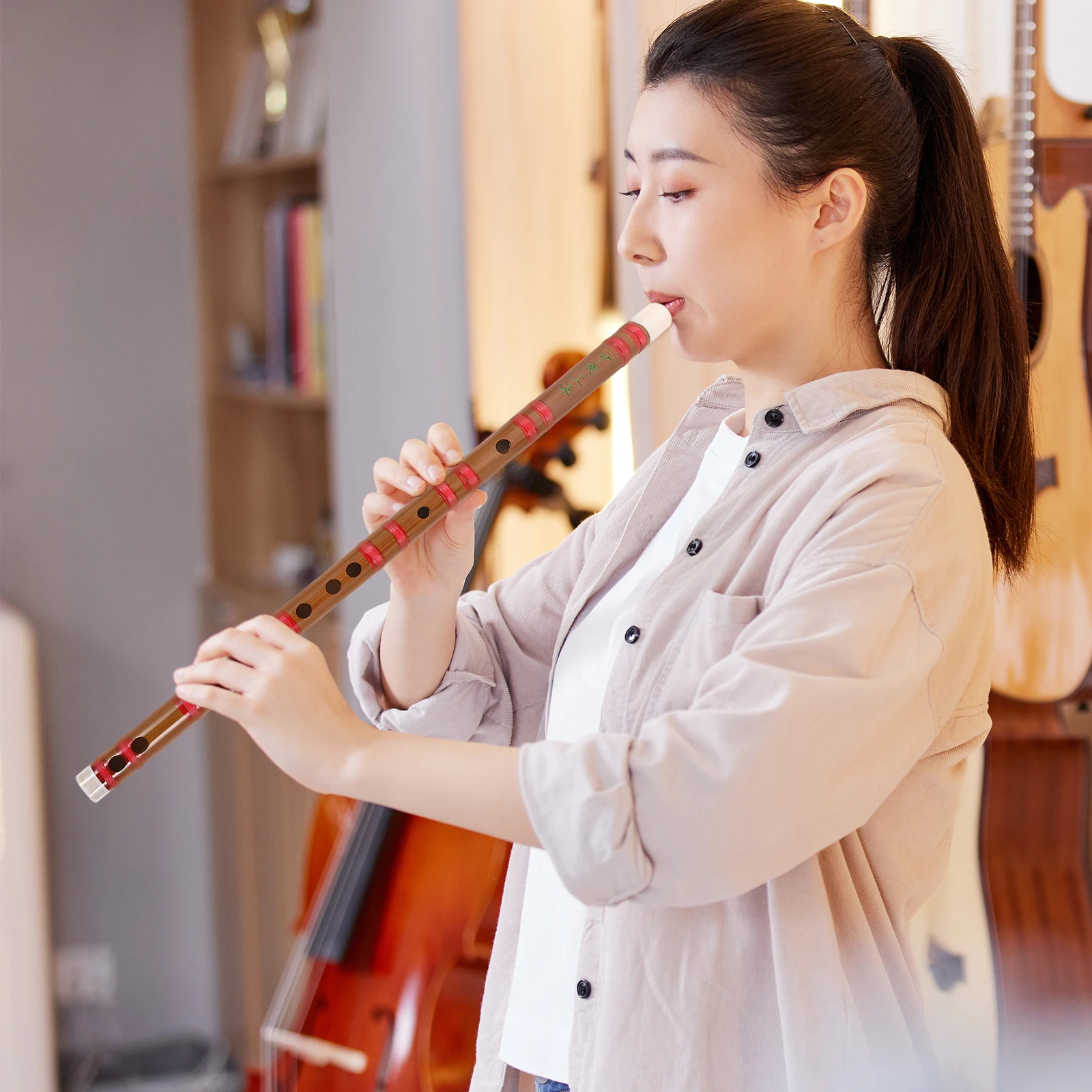 Sturdy Bamboo Flute Long Traditional Chinese Musical Instrument For Beginners Smooth Surface Durable Lightweight Folk Classical
Sturdy Bamboo Flute Long Traditional Chinese Musical Instrument For Beginners Smooth Surface Durable Lightweight Folk Classical