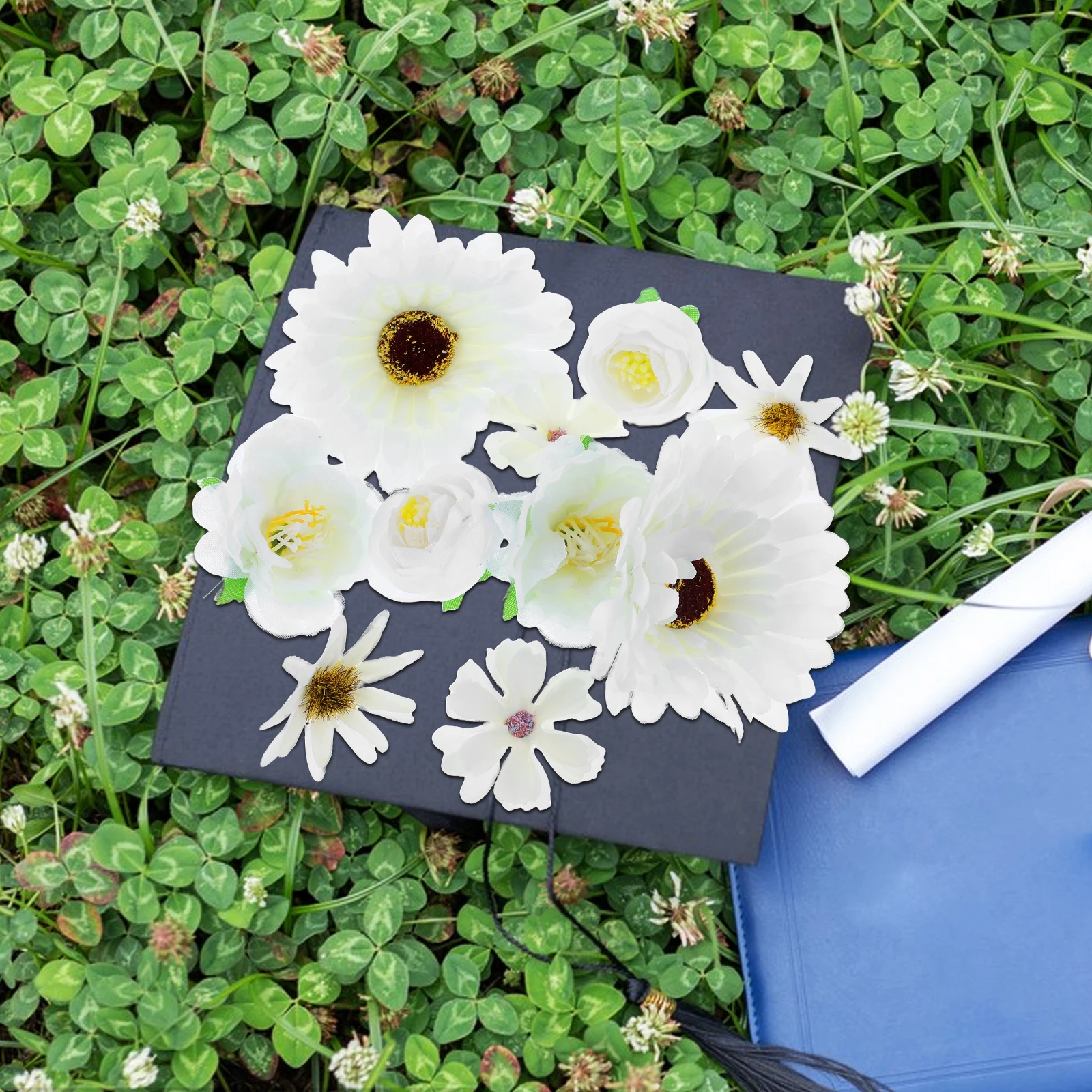 10 Pcs Simulated Flower Heads White Silk DIY Graduation Cap Decorations Reusable Wedding Accessories Fabric Flowers
10 Pcs Simulated Flower Heads White Silk DIY Graduation Cap Decorations Reusable Wedding Accessories Fabric Flowers