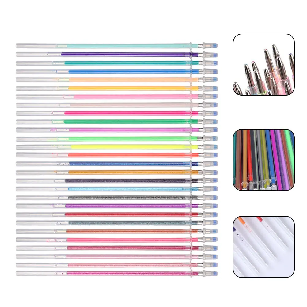24Pcs Colorful Flash Gel Pen Refills Premium Plastic Refill Replacements for Students Office Drawing Doodling Neutral Pens
24Pcs Colorful Flash Gel Pen Refills Premium Plastic Refill Replacements for Students Office Drawing Doodling Neutral Pens