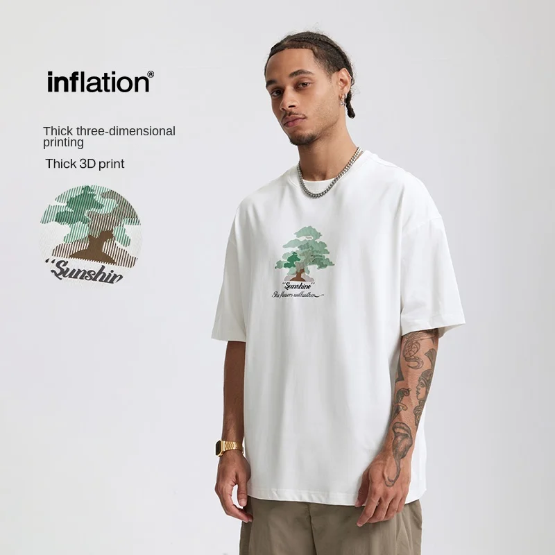 New Street Retro Personalized Pine Print Round Neck T-Shirt For Men Loose Fashionable Casual Versatile Pure Cotton Short Sleeved
New Street Retro Personalized Pine Print Round Neck T-Shirt For Men Loose Fashionable Casual Versatile Pure Cotton Short Sleeved