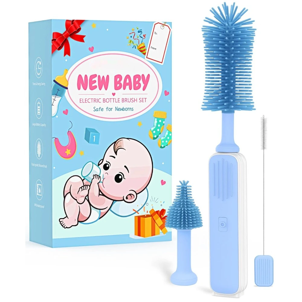 Electric Bottle Brush Cleaner, Baby Bottle Brush Set, 360° Efficient Cleaning, Long-lasting 2000mAh battery
Electric Bottle Brush Cleaner, Baby Bottle Brush Set, 360° Efficient Cleaning, Long-lasting 2000mAh battery