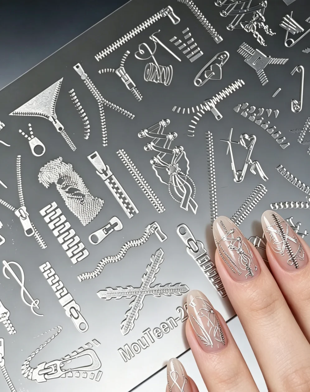 MouTeen265 Zipper Safety Pin Bow Pattern Nail Stamping Plate Metal Nail Art Template Abstract Metal Chain Design Nail Stamping
MouTeen265 Zipper Safety Pin Bow Pattern Nail Stamping Plate Metal Nail Art Template Abstract Metal Chain Design Nail Stamping