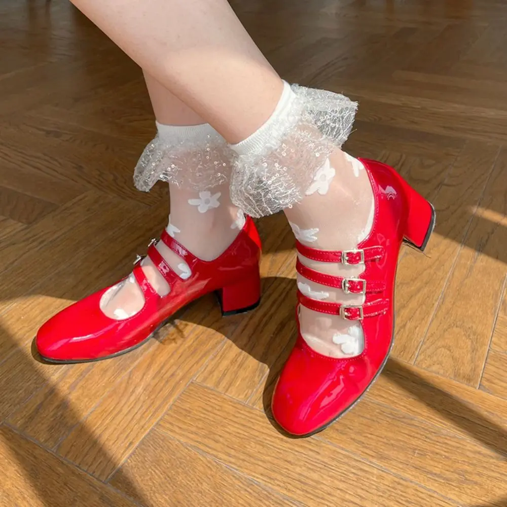 All Match Sweet Transparent Socks Ruffle Flower Lolita Stockings Sequin Hosiery Women Glass Silk Socks Summer
All Match Sweet Transparent Socks Ruffle Flower Lolita Stockings Sequin Hosiery Women Glass Silk Socks Summer