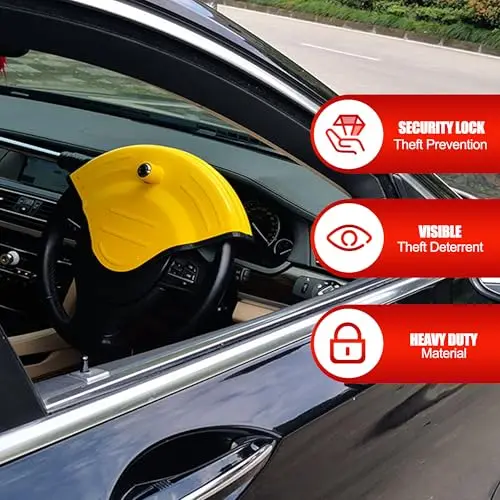 Yellow Half-Cover Steering Wheel Anti-Theft Lock Made Of Durable Steel With Keyed Security And High-Visibility Design
Yellow Half-Cover Steering Wheel Anti-Theft Lock Made Of Durable Steel With Keyed Security And High-Visibility Design