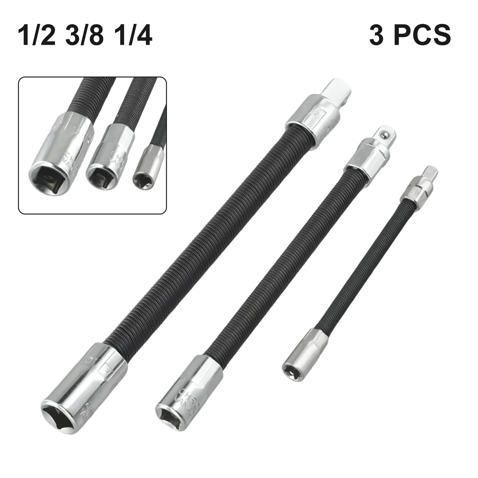 Flexible Shaft Extension Rod Garden Home Polished Chrome Plating Socket Wrench Steel 3pcs Black Combination Wrench
Flexible Shaft Extension Rod Garden Home Polished Chrome Plating Socket Wrench Steel 3pcs Black Combination Wrench