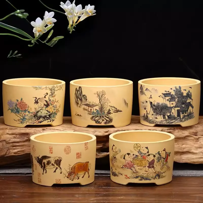 Ceramic Round Bonsai Pot,Vase,Tradition Chinese Pattern,Garden Decoration
Ceramic Round Bonsai Pot,Vase,Tradition Chinese Pattern,Garden Decoration