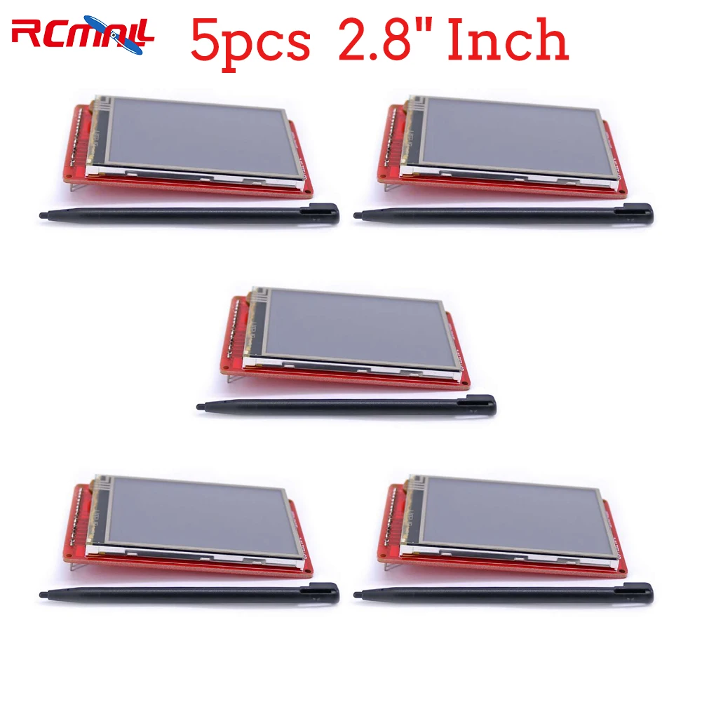 RCmall 5Pcs 2.8" Inch TFT LCD Display Shield Module Resistive Touchscreen with Touch Pen Compatible for Arduino OPEN-SMART
RCmall 5Pcs 2.8" Inch TFT LCD Display Shield Module Resistive Touchscreen with Touch Pen Compatible for Arduino OPEN-SMART