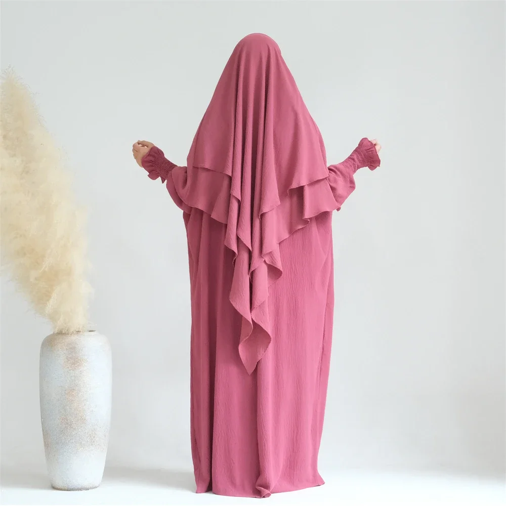 2 Piece Abaya Muslim Women Long Khiamr Hijab Maxi Dress Set Turkey Prayer Garment Burqa Islam Arab Kaftan Dubai Ramadan Clothing
2 Piece Abaya Muslim Women Long Khiamr Hijab Maxi Dress Set Turkey Prayer Garment Burqa Islam Arab Kaftan Dubai Ramadan Clothing