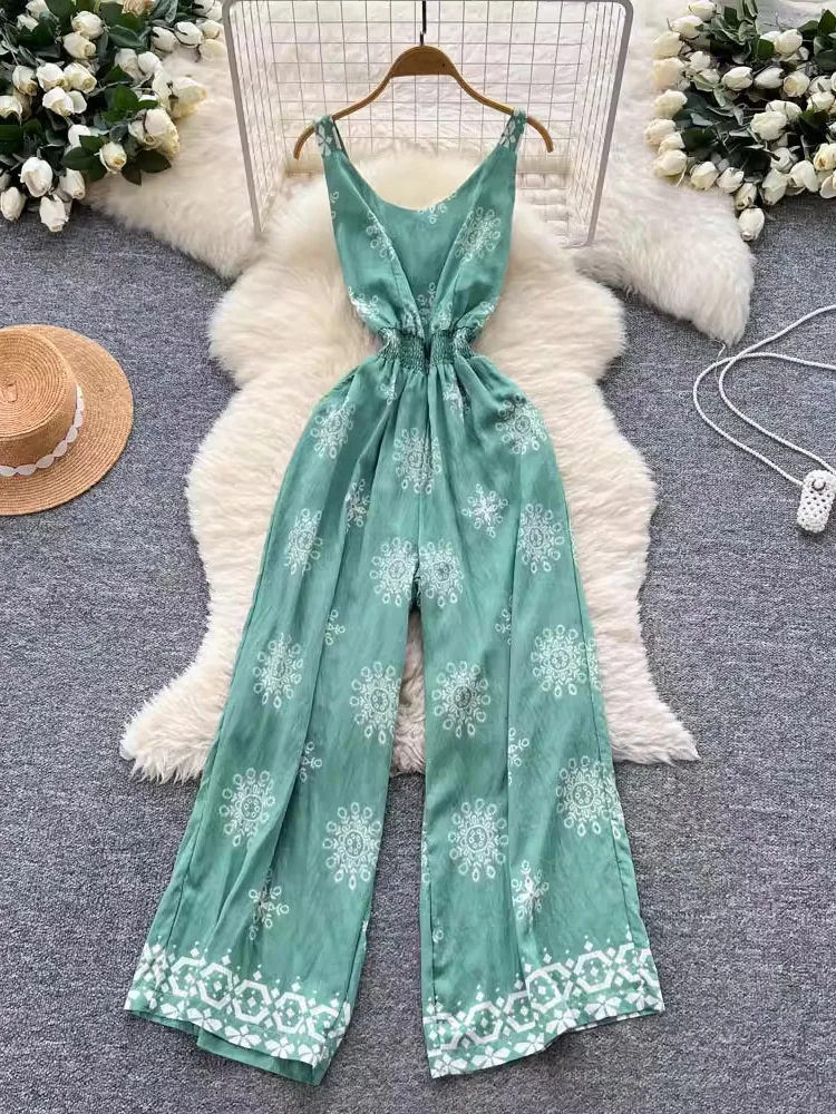 Летние винтажные женские комбинезоны с принтом, элегантный комбинезон без рукавов с круглым вырезом и высокой талией, широкий комбинезон, женская зеленая/белая/черная одежда, новинка
Летние винтажные женские комбинезоны с принтом, элегантный комбинезон без рукавов с круглым вырезом и высокой талией, широкий комбинезон, женская зеленая/белая/черная одежда, новинка