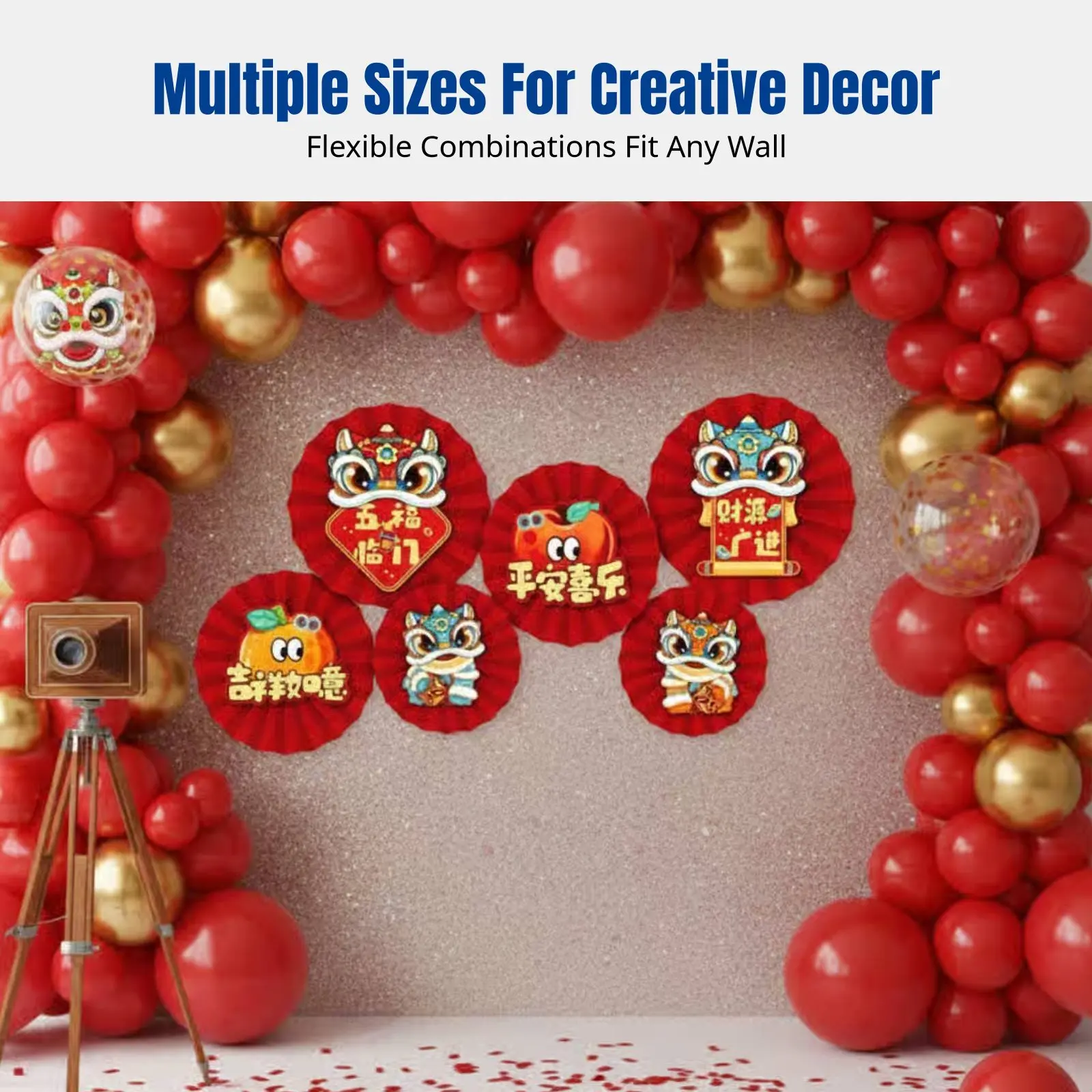 Event Paper Fan Flower, Red Chinese Hanging Decoration, New Year, Wedding, Birthday, Party, Kindergarten
Event Paper Fan Flower, Red Chinese Hanging Decoration, New Year, Wedding, Birthday, Party, Kindergarten