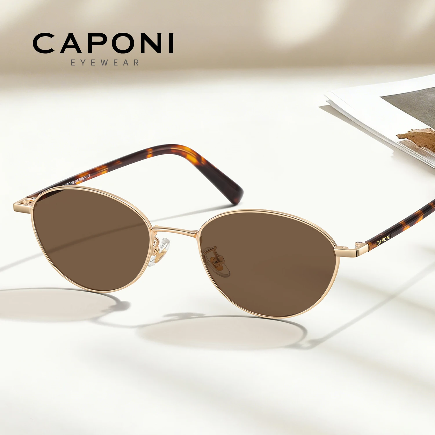 CAPONI New Women Cat Eye Glasses Customizable Acetate Glasses Frames Anti Blue Ray Photochromic Brown UV400 Frame Glasses J36101
CAPONI New Women Cat Eye Glasses Customizable Acetate Glasses Frames Anti Blue Ray Photochromic Brown UV400 Frame Glasses J36101