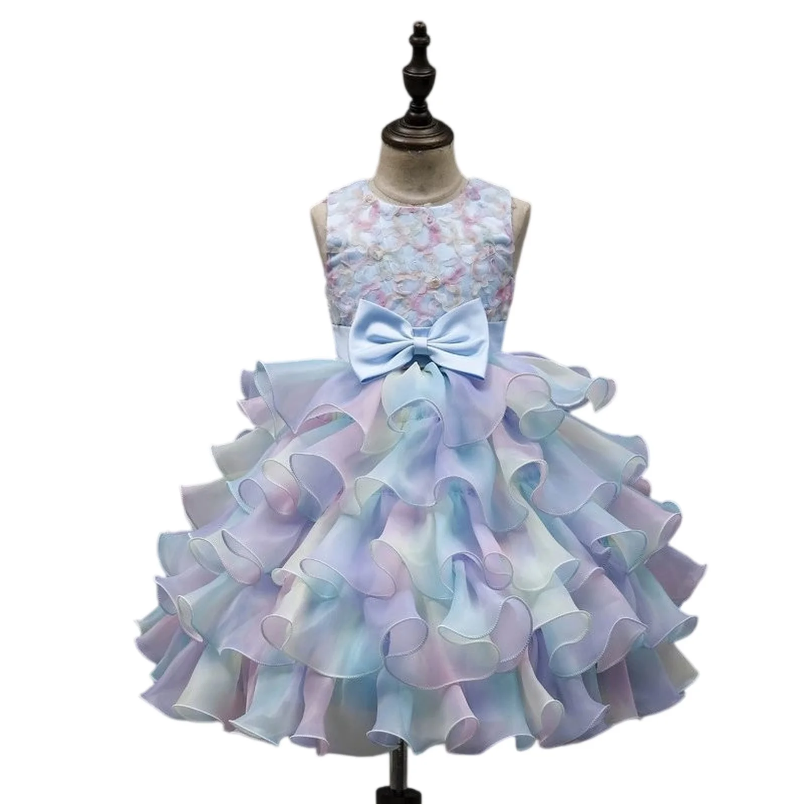 Model Summer New Wedding Flower Girl Birthday Party Rainbow Bow Fluffy Skirt Christmas School Stage Drama Mesh Performance Dress
Model Summer New Wedding Flower Girl Birthday Party Rainbow Bow Fluffy Skirt Christmas School Stage Drama Mesh Performance Dress