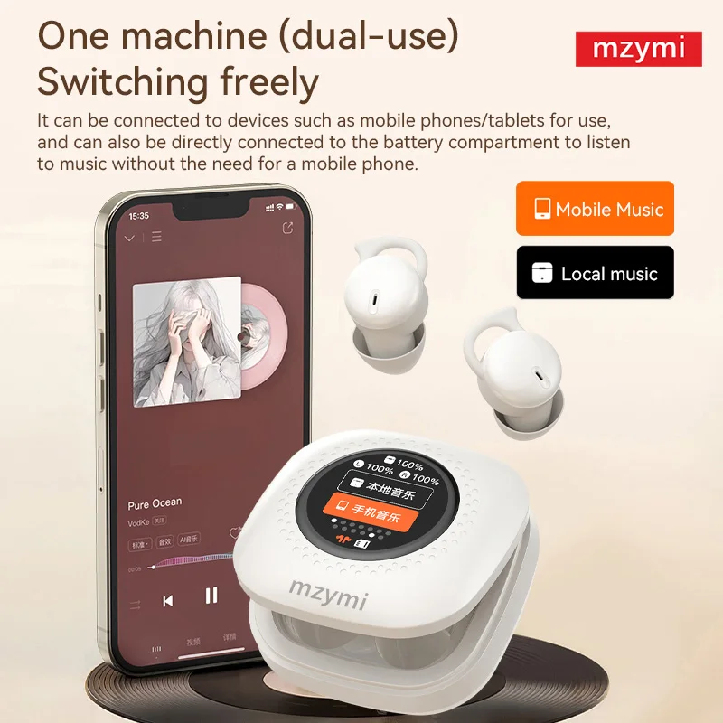 MZYMI Q26 Pro Sleep Wireless Earbud Bluetooth5.4 Earphone Noise Cancelling Full Color Touch Screen Headset Built-in Memory
MZYMI Q26 Pro Sleep Wireless Earbud Bluetooth5.4 Earphone Noise Cancelling Full Color Touch Screen Headset Built-in Memory