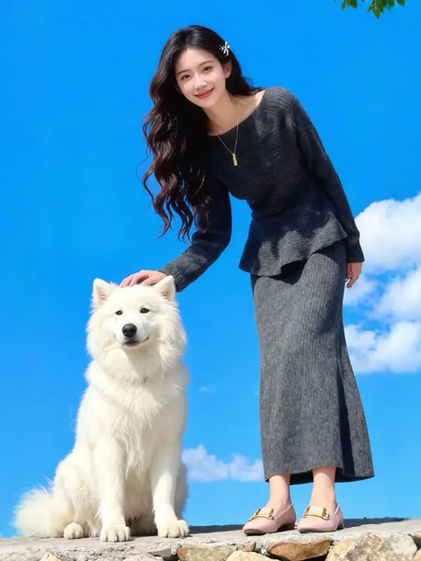 Korean Style Unique Beautiful Ruffle Knitted Top Half Skirt Two Piece Set Spring 2026 Comfortable Long Sleeve round Neck Sweater
Korean Style Unique Beautiful Ruffle Knitted Top Half Skirt Two Piece Set Spring 2026 Comfortable Long Sleeve round Neck Sweater