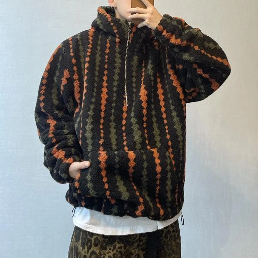 Mens Fashion Trend Y2k Hoodie Autumn And Winter Retro Warm Plus Velvet Imitation Lambswool Half Zipper Hooded Thick Coat Men
Mens Fashion Trend Y2k Hoodie Autumn And Winter Retro Warm Plus Velvet Imitation Lambswool Half Zipper Hooded Thick Coat Men