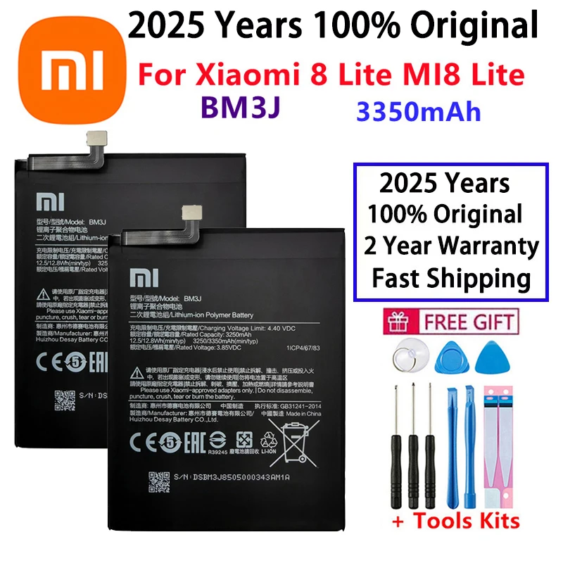 2025 лет 100% оригинальный аккумулятор BM3J 3350 мАч для Xiaomi 8 Lite MI8 Lite BM3J, высококачественные сменные аккумуляторы для телефона
2025 лет 100% оригинальный аккумулятор BM3J 3350 мАч для Xiaomi 8 Lite MI8 Lite BM3J, высококачественные сменные аккумуляторы для телефона