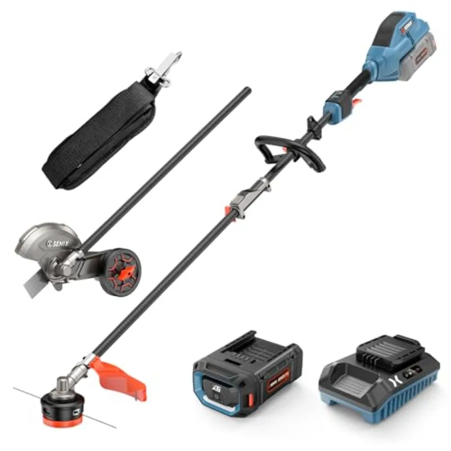 60V 16'' String Trimmer 8'' Edger Combo for lawn care: carbon fiber construction, black/grey, lightweight and modular multi-hea
60V 16'' String Trimmer 8'' Edger Combo for lawn care: carbon fiber construction, black/grey, lightweight and modular multi-hea