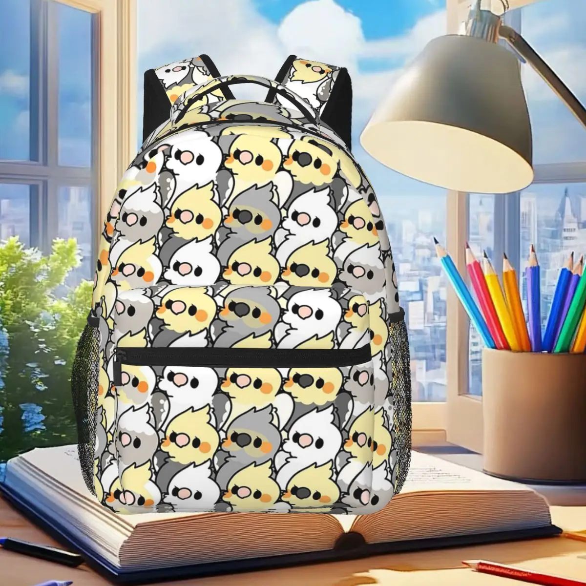 Cute Cockatiel Bird Pattern Backpack Student Boys Girls BookBag Children School Bag Laptop Shoulder Bags for Men Women
Cute Cockatiel Bird Pattern Backpack Student Boys Girls BookBag Children School Bag Laptop Shoulder Bags for Men Women