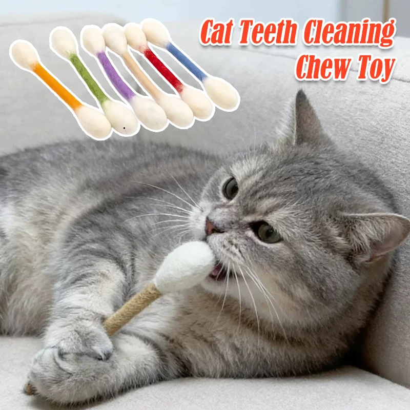 1/6pcs Oversized Cotton Swab Cat Anti-Boredom Durable Cat Teething Chew Soft Texture Lightweight Kitten Chew Dental Cleaning
1/6pcs Oversized Cotton Swab Cat Anti-Boredom Durable Cat Teething Chew Soft Texture Lightweight Kitten Chew Dental Cleaning