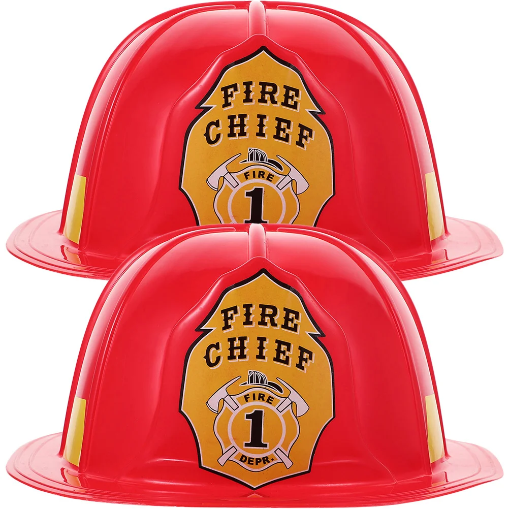 2 Pcs Role Playing Game Red Fireman Hat Appealing Plastic Toddler Firefighter Pvc Material Costume Accessory Charming
2 Pcs Role Playing Game Red Fireman Hat Appealing Plastic Toddler Firefighter Pvc Material Costume Accessory Charming