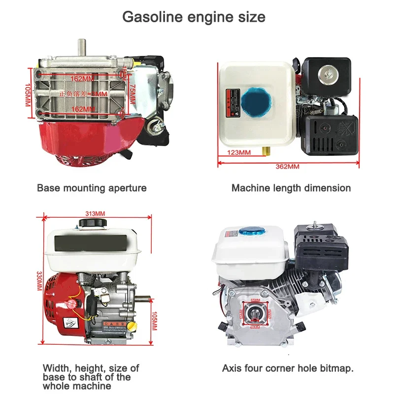 Small Gasoline Engine 168 /170 F Single Cylinder Four Stroke Key Shaft 20/ 25 MM For Micro Tillage Water Pump Rototiller Cleaner
Small Gasoline Engine 168 /170 F Single Cylinder Four Stroke Key Shaft 20/ 25 MM For Micro Tillage Water Pump Rototiller Cleaner