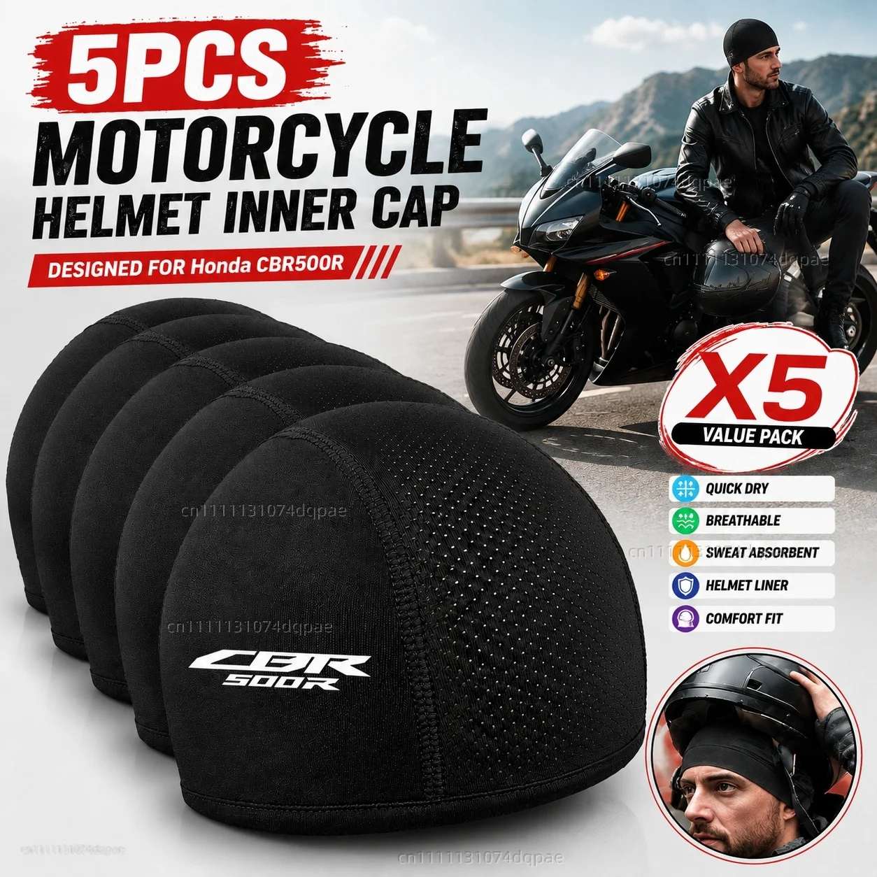 5pcs Motorcycle Helmet Inner Cap Hat Quick Dry Breathable Hat Racing Cap Set For Honda CBR500R CBR 500R CBR 500 R 2016-2020 2021
5pcs Motorcycle Helmet Inner Cap Hat Quick Dry Breathable Hat Racing Cap Set For Honda CBR500R CBR 500R CBR 500 R 2016-2020 2021