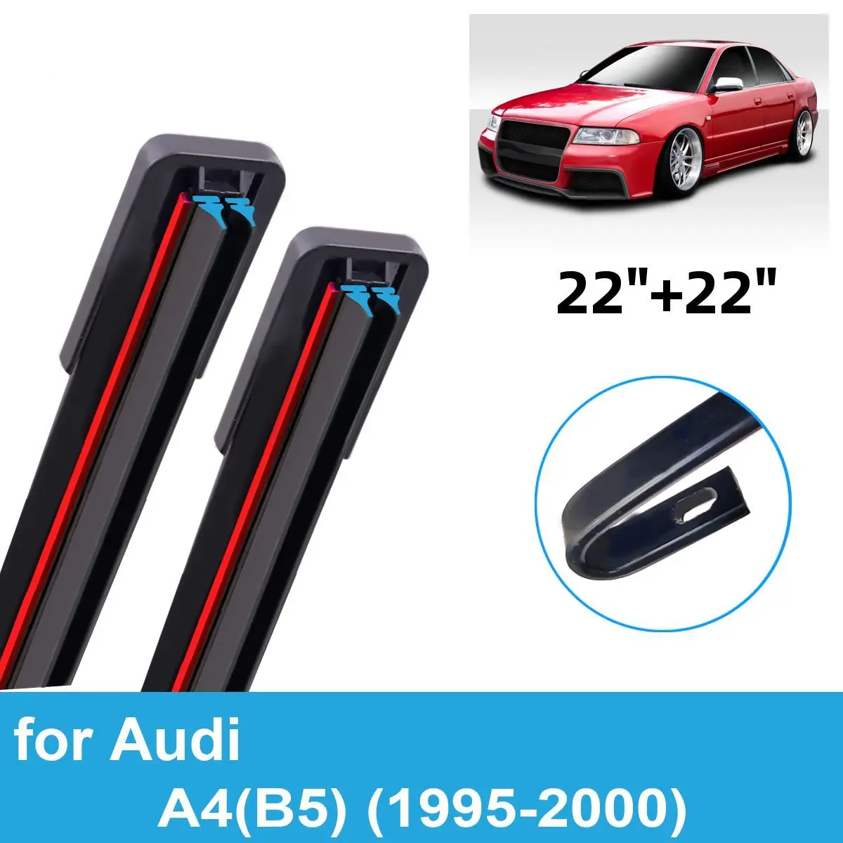 2PCS Car Wiper Blades for 1995-2000 Audi A4(B5) Front Windscreen Windshield Double Rubber Car Accessories 1997 1998 1999 2000
2PCS Car Wiper Blades for 1995-2000 Audi A4(B5) Front Windscreen Windshield Double Rubber Car Accessories 1997 1998 1999 2000