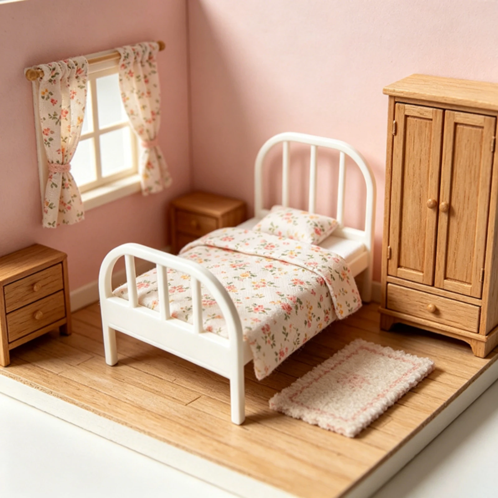 Plastic Dollhouse Bed Exposed Platform Miniature Dollhouse Bed Slatted Ends Plain Design
Plastic Dollhouse Bed Exposed Platform Miniature Dollhouse Bed Slatted Ends Plain Design