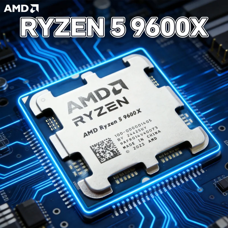AMD Ryzen 5 9600X Processor 6 Core 12 Thread Up To 54GHz DDR5 AM5 CPU 32MB Cache 65W 4NM Gaming Desktop Processor No Cooler
AMD Ryzen 5 9600X Processor 6 Core 12 Thread Up To 54GHz DDR5 AM5 CPU 32MB Cache 65W 4NM Gaming Desktop Processor No Cooler