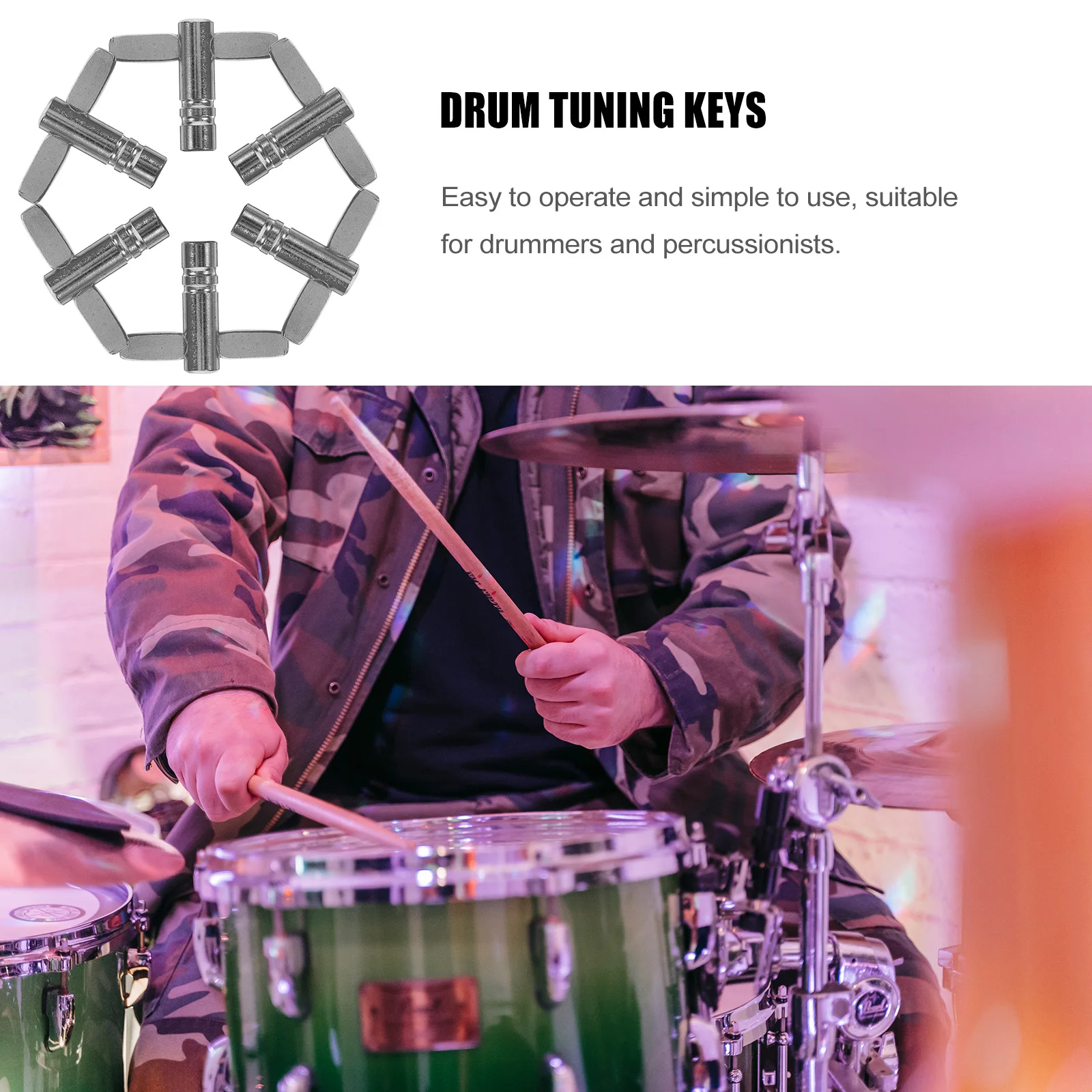 6 Pcs Drum Key Tune Tuning Wrench Adjusting Tool Marching Band Tools Percussion Drums Accessories Bulk
6 Pcs Drum Key Tune Tuning Wrench Adjusting Tool Marching Band Tools Percussion Drums Accessories Bulk