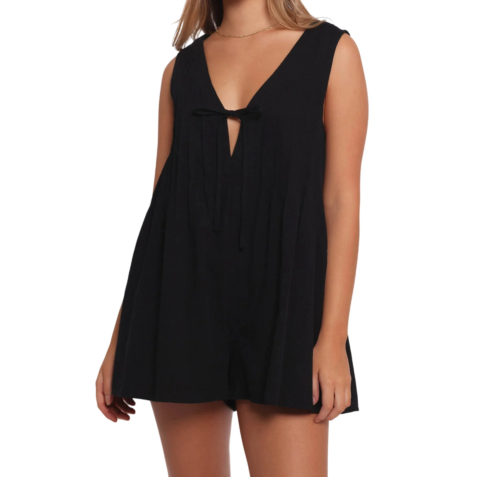Women s Summer Romper Sleeveless V Neck Tie-up Front Pocket Jumpsuit Shorts Playsuit
Women s Summer Romper Sleeveless V Neck Tie-up Front Pocket Jumpsuit Shorts Playsuit