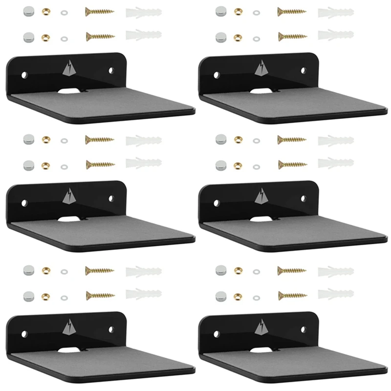 6X Wall Shelf Speaker Stand, Small Wall Shelf Speaker Mount For Bluetooth Speaker, Cell Phones, Toy Display Shelf(Black)
6X Wall Shelf Speaker Stand, Small Wall Shelf Speaker Mount For Bluetooth Speaker, Cell Phones, Toy Display Shelf(Black)