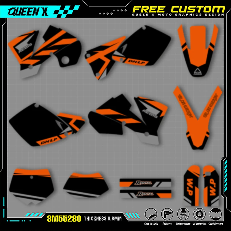 QUEEN X MOTO мотоциклетные графические наклейки MX для KTM SX SXF 2001 2002 EXC XCW 2001 2002, аксессуары для мотокросса 002
QUEEN X MOTO мотоциклетные графические наклейки MX для KTM SX SXF 2001 2002 EXC XCW 2001 2002, аксессуары для мотокросса 002