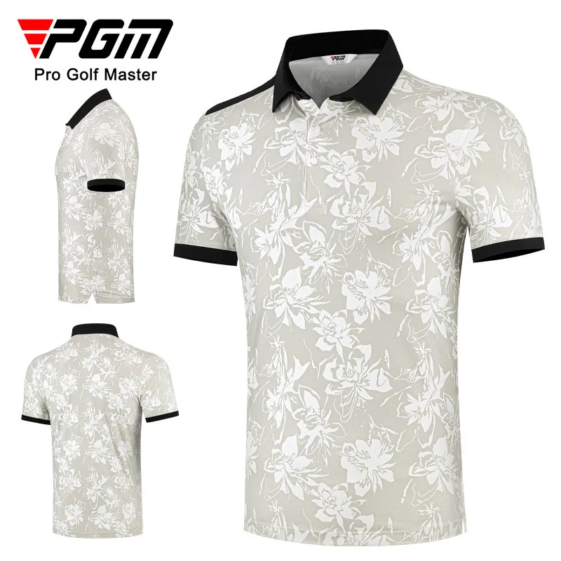PGM Men Golf Short Sleeved T-shirt with Digital Printing Summer Quick Drying Polo Shirt Top
PGM Men Golf Short Sleeved T-shirt with Digital Printing Summer Quick Drying Polo Shirt Top