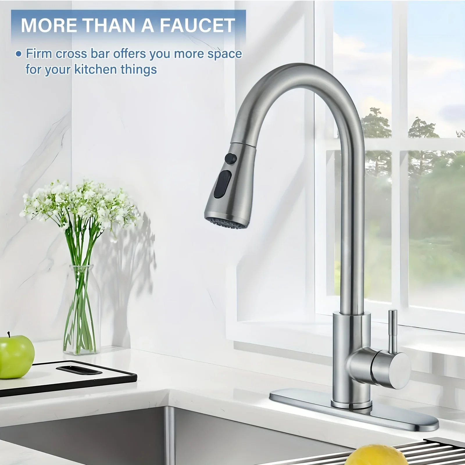 304 Stainless Steel Pull-out Faucet, Washbasin, Sink, Universal Kitchen Sink, Cold and Hot Water Faucet, Kitchen Faucet
304 Stainless Steel Pull-out Faucet, Washbasin, Sink, Universal Kitchen Sink, Cold and Hot Water Faucet, Kitchen Faucet