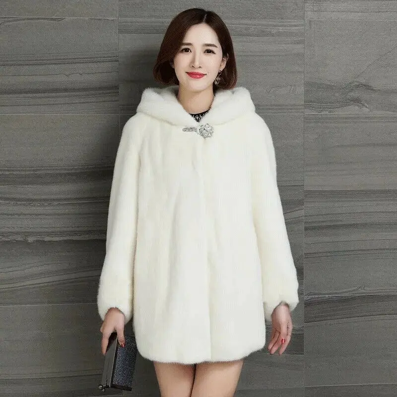 NEW Autumn Winter Women Faux Fur Coat Mid-length Hooded Imitation Mink Velvet Coat Loose Size Thicken Warm Female Fur Jacket 4XL
NEW Autumn Winter Women Faux Fur Coat Mid-length Hooded Imitation Mink Velvet Coat Loose Size Thicken Warm Female Fur Jacket 4XL