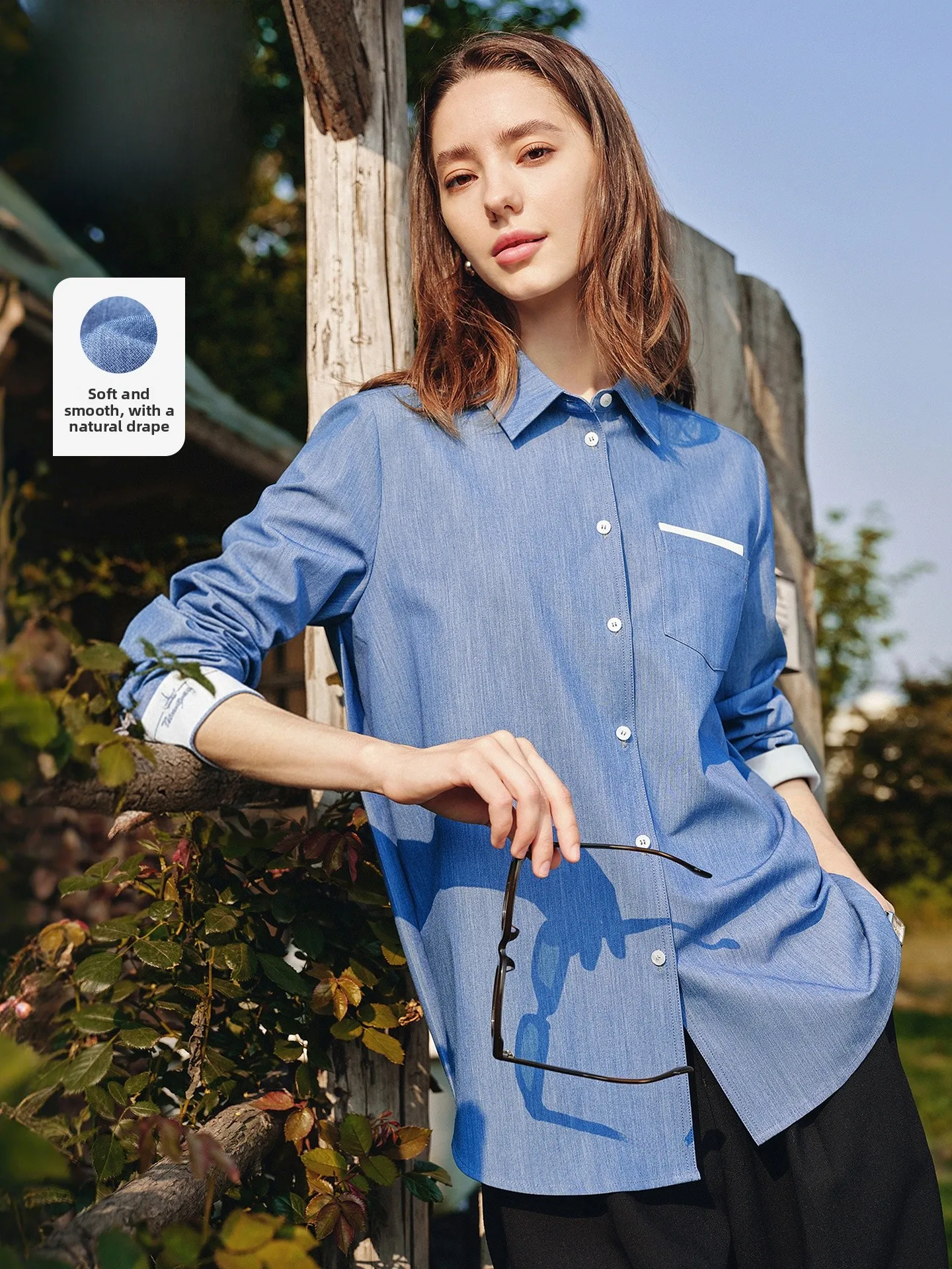 Navigare Spring 2026 Women's Commute Long Sve Loose irt Casual Outerwear OL Sle Polyester Fiber arp Collar Button up
Navigare Spring 2026 Women's Commute Long Sve Loose irt Casual Outerwear OL Sle Polyester Fiber arp Collar Button up