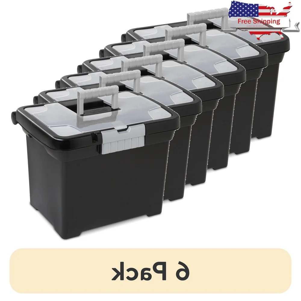 Portable Plastic File Storage Bin 6 Pack Organizer Box Office Home Files Documents with Secure Latch Handle Stackable Design
Portable Plastic File Storage Bin 6 Pack Organizer Box Office Home Files Documents with Secure Latch Handle Stackable Design
