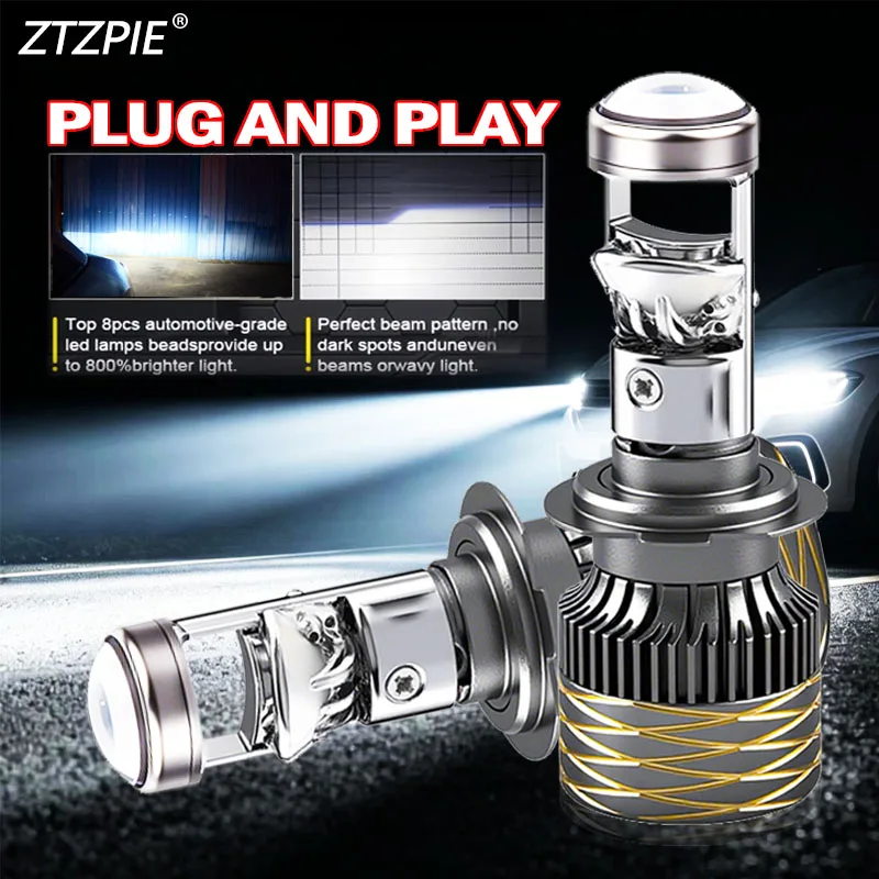 ZTZPIE H4 H7 H11 Projector Led Headlight 6000K Canbus Lens 9005 HB3 9006 HB4 Car Light Bulb Plug and Play Auto Fog Lamp 2pcs
ZTZPIE H4 H7 H11 Projector Led Headlight 6000K Canbus Lens 9005 HB3 9006 HB4 Car Light Bulb Plug and Play Auto Fog Lamp 2pcs