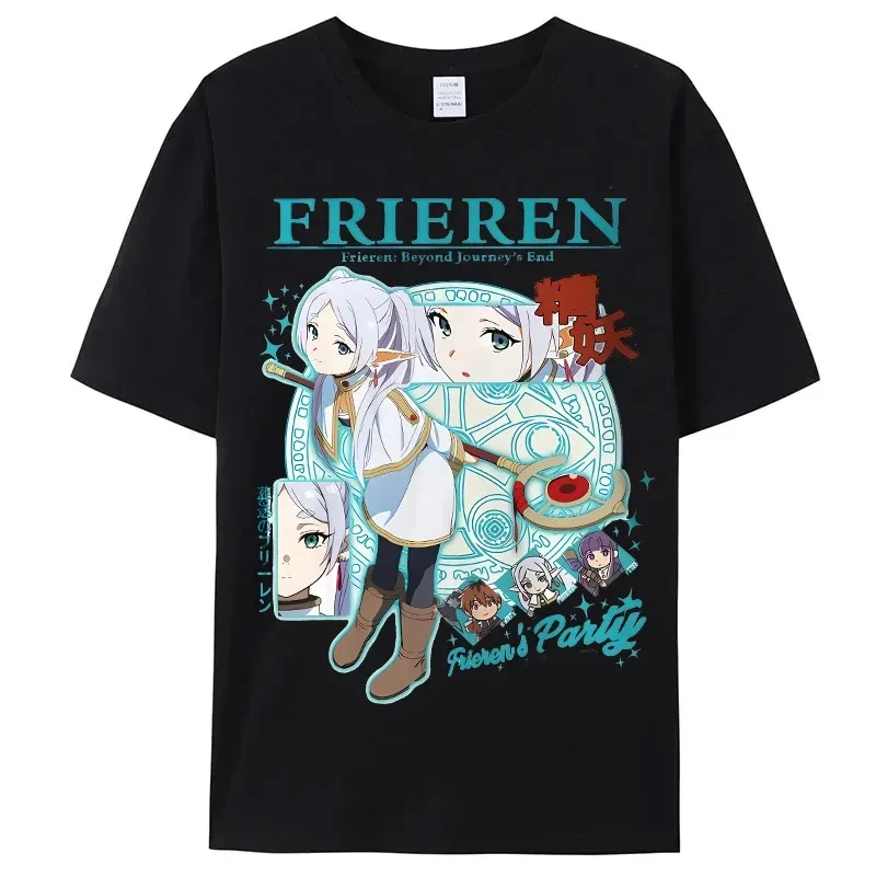 Frieren: Beyond Journey's End Frieren's Party Graphic T-Shirt – Character Group Illustration Print Cotton Apparel for Anime
Frieren: Beyond Journey's End Frieren's Party Graphic T-Shirt – Character Group Illustration Print Cotton Apparel for Anime