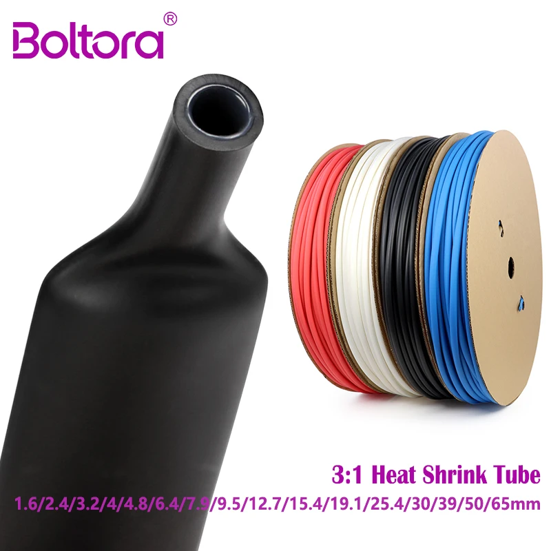 1~10m 3:1 Glue Heat Shrink Tube Black Red Blue 1.6~65mm Polyolefin Insulated Hot Melt Glued Line DIY Cable Repair Wrap Sleeve
1~10m 3:1 Glue Heat Shrink Tube Black Red Blue 1.6~65mm Polyolefin Insulated Hot Melt Glued Line DIY Cable Repair Wrap Sleeve