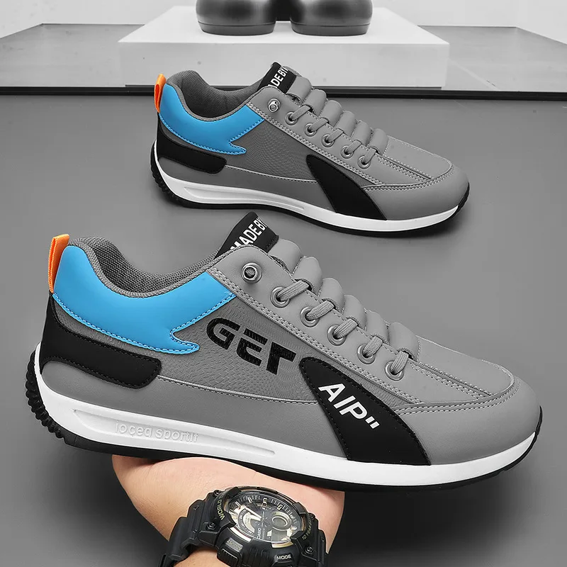 High Quality Men's Shoes Trend PU Leather Breathable Men Casual Sneakers for Man Luxury Walking Shoes Vulcanized Shoes кроссовки
High Quality Men's Shoes Trend PU Leather Breathable Men Casual Sneakers for Man Luxury Walking Shoes Vulcanized Shoes кроссовки