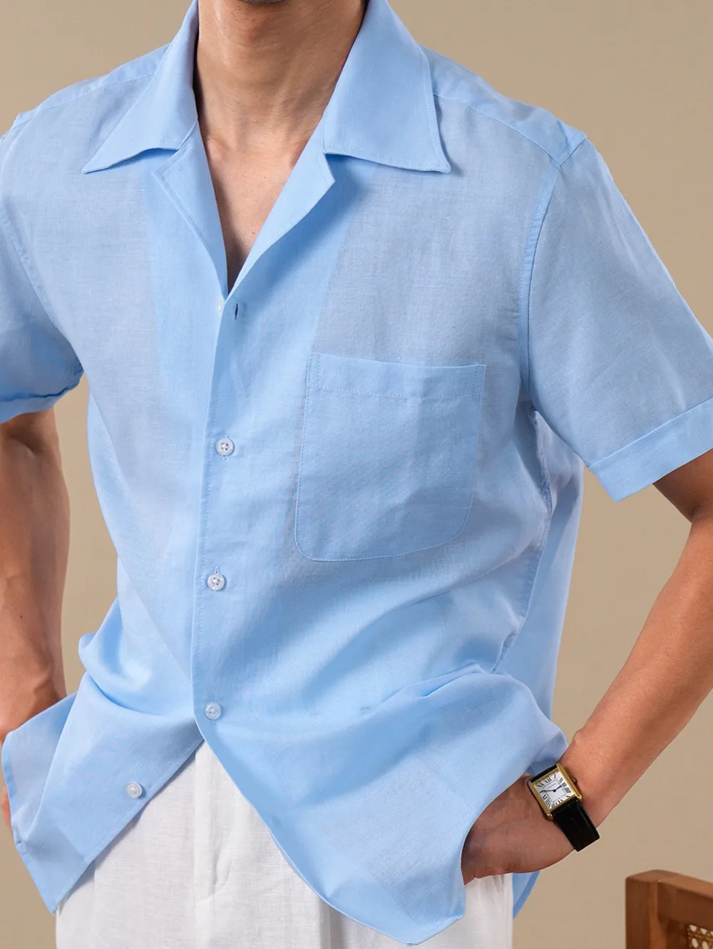 Wedding Shirt Men Linen Blend Breathable Ramie Shirt Men Short Sleeved Solid Color Cuban Collar Shirt Camisa Masculina Social
Wedding Shirt Men Linen Blend Breathable Ramie Shirt Men Short Sleeved Solid Color Cuban Collar Shirt Camisa Masculina Social
